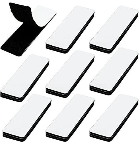 25 Pack Industrial Strength Sticky Pads Heavy Duty, No More Nails Picture Hanging Strips,Extra Strong Double Sided Sticky Pads for Walls,Floor, Plastics, Glasses, Metals (3x10cm, Black)
