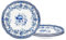 fanquare 20cm Bone China Assiette à Dessert 4er Set, Européen Fleurs Bleues Assiette à Salade Set pour les Pâtes, la Soupe, Assiette de Service en Porcelaine FKT0528