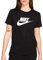 Nike DX7906-010 W NSW tee ESSNTL ICN FTRA T-Shirt Mujer Black/White Tamaño XS