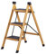 Collic Stiefhocker, Leiter Home Folding Leiter Zweistufige/Dreistufige Leiter Nicht-Schlupf-Pedalleiter Isoliertes Leiter Falten Tragbares Gold, 2 Stufenleiter/3-Stufen-Leiter