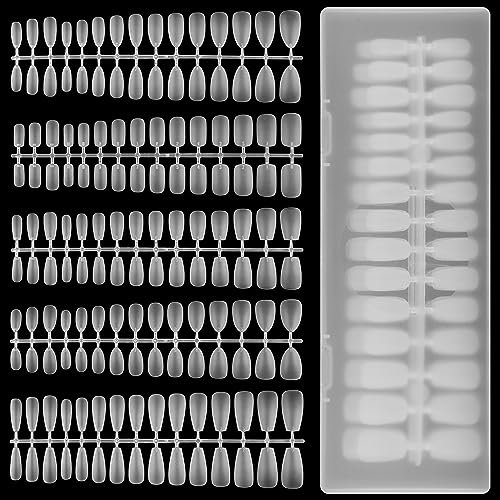 Tips für Nägel 300 Stück Tips für Gelnägel Full Cover Nail Tips Nagelspitzen Gel Tips für Nägel, No-File Nagelspitzen 5 Stile Künstliche Nägel Tips Set für Home DIY Nagelstudio 15 Größen