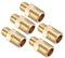 TOP-VIGOR 5 Stück Messing Rohrverschraubung, Sechskantnippel 1/4 BSP Außengewinde x 1/8 BSP Außengewindeverbinder, Außengewinde Messing Rohr Hex Nippel Fitting Schnelladapter