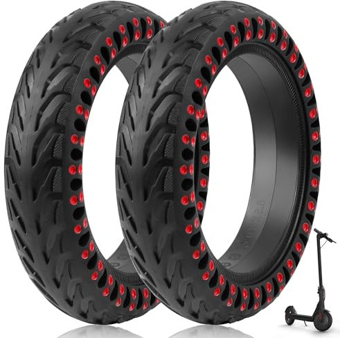 8,5 Zoll Scooter Reifen 2 Stück Ersatzreifen Solid Reifen, Elektro-Scooter Vollgummi Tyre für Xiaomi M365/M365Pro, Pannensichere Vollgummireifen, Wabenreifen Vollreifen, Schwarz