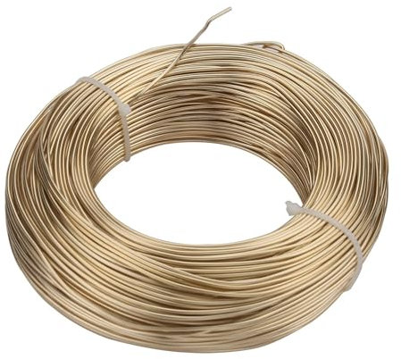 Aluminiumdraht Schmuckzubehör Vergoldeter Aluminiumdraht 1 mm / 1,2 mm / 1,5 mm / 2 mm / 2,5 mm / 3 mm Aluminiummetalldraht for DIY-Schmuckzubehör (Color : Silver champagne, Size : 1.5mm 5meter)