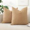Artscope 2er Set Boucle-Kissenbezügen Einfarbig Wurfkissenbezug Moderne Dekokissen Kissenhülle Set Kissen Fall für Sofa Auto Schlafzimmer Zuhause Dekor 40x40cm, Braun