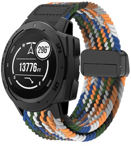 Cinturino per Garmin Instinct, Nylon Elastico Morbido da 22 mm con Magnetica Precisa per Instinct Solar,Instinct 2 / Instinct 2 Solar/Crossover Solar/Instinct Tattico/Esports