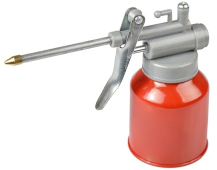 Carafe à huile en métal avec pompe - Avec bec droit - 250 ml