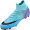 situkeke Scarpe da Calcio Uomo All'aperto High Top Scarpe da Calcetto Tacchetti Sportivo Professionali Competizioni Scarpe da Allenamento Ciano 43 EU
