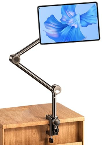 Soporte Tablet Cama, Soporte iPad Cama 360 ° Giratorio, Soporte para Tableta, Soporte de Acero al Carbono, Soporte de Teléfono para iPad, Tablet u Otros Dispositivos de Pantalla de 4 a 13 Pulgadas