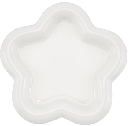 NICENEEDED Plato de Cerámica para Joyería con Forma de Flor, Bandeja para Anillos Y Baratijas Bandeja para Baratijas Estética, Plato Y Cuenco para Joyas de Compromiso de Boda