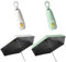 XRPRPX Paraguas para Sol UPF de 50+, 2 Mini Paraguas Plegable de Viaje Verde y Blanco Parasol Plegable Antiviento de 6 Varillas Mini Paraguas de Bolsillo para Trabajo Escuela Actividades Exteriores