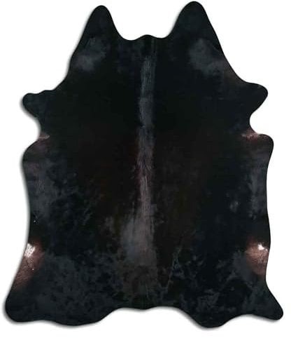 Livorio Tapis en peau de vache de qualité supérieure - Café - Produit naturel unique en provenance d'Amérique du Sud - Peau de vache véritable