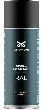 OYO - Spray Vernice Acrilica Nero Opaco 400ml per Progetti Fai-da-Te - Bomboletta Spray per Uso Multiplo (1, RAL 9005) - On Your Own