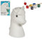 Spardosen Einhorn aus weißer Keramik zum selbst Bemalen H 14,5 cm - Kinderspardose zum Bemalen - Sparbüchsen für Kinder zum Bemalen - Sparschweine zum Bemalen