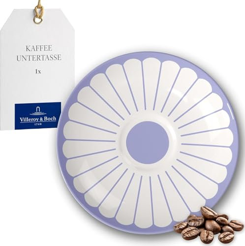 Villeroy & Boch - Fleur bleu plato para taza de café azul, apto para lavavajillas y microondas, platillo de porcelana para tazas de café y té y para servir, porcelana Premium con decoración floral