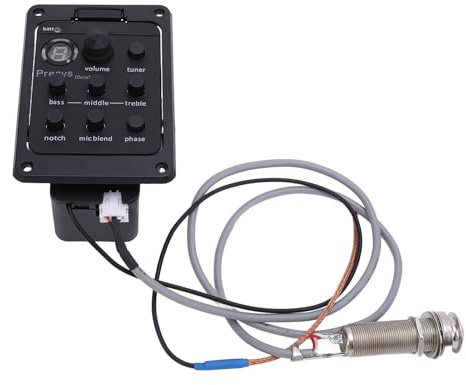 Depisuta Gitarrenvorverstärker, Akustischer E -Gitarren -Vorverstärker -Tuner mit Lautstärkeregelung und Feedback -Steuerung, Gitarren -Abholung für Übung und Leistung