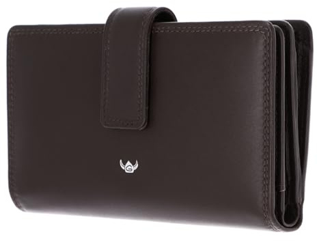 Golden Head Leder Geldbörse Polo RFID Protect Damenbörse 2800 Dunkelbraun