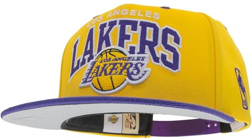 Mitchell & Ness Team Arch Cappello da Baseball Snapback (NBA/HWC) - Los Angeles Lakers (Giallo/Viola)