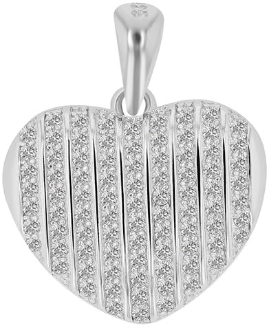 Akzent Anhänger für Damen in 925 Silber, 100% Wasserfest & Hautverträglich