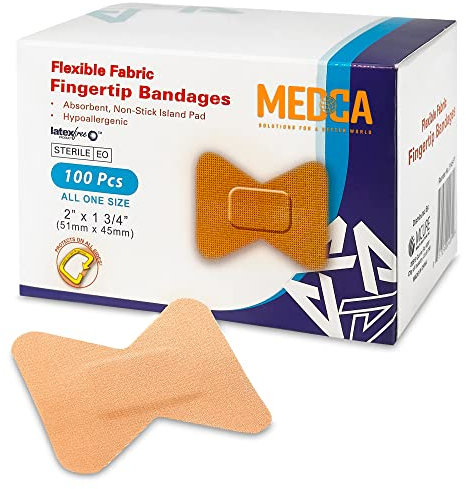 Apósitos flexibles para las puntas de los dedos y para evitar la infección de las heridas (caja de 100)