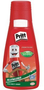 Pritt 6 x Alleskleber lösungsmittelfrei nachfüllbar Flasche mit 100g