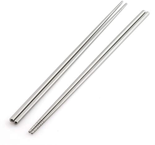 Palillos de cocina extra largos JCBIZ, palillos de cocina para cocina, accesorios para ollas calientes, cocinar y freír, reutilizables, mango muy largo, palillo chino