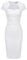 GRACE KARIN Womens 50s 60s Vintage Pencil Dress Bodycon Cap Sleeve Dress, White-8947, S