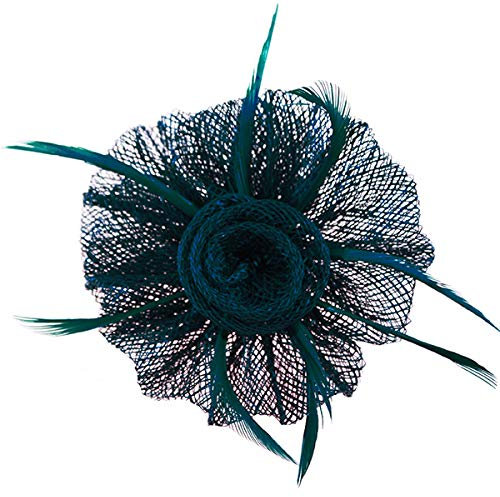 Pince Broche Mariage Fleur Lotus Bleu Vert
