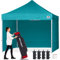 ABCCANOPY Pop-Up Pavillon Festival Sonnenschutz mit 4 Seitenteilen 3x3M Kommerzielle -Serien,Türkis