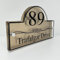 The Trafalgar Brushed Brass Modern House Sign Name and Number
