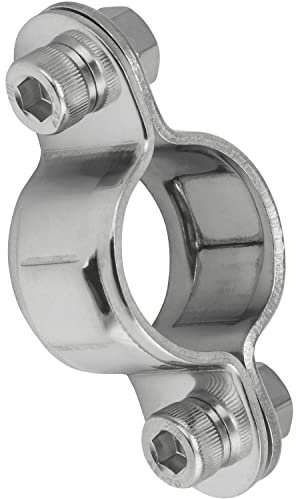FASTON® Doppelschelle, feststehend 25 mm Edelstahl A2 V2A (2 Stück) Rohrschelle Rohrbefestigung Rohrklemme Edelstahlschelle Klemme Rohrclip