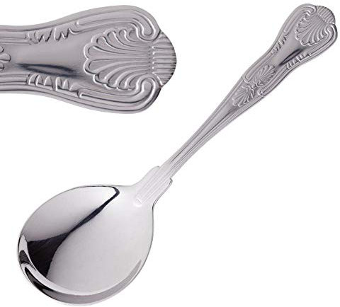 Kings Pattern Cutlery Stainless Steel Restaurant Knife Fork Spoon - Packs of 12/6 (Kings Soup Spoon Pack of 6)