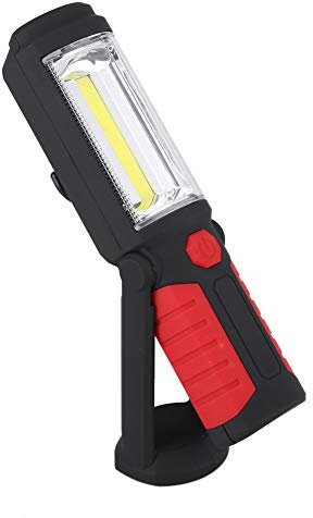 Marvellous Lampes de Poche à LED, Lampe de Poche Rechargeable, Lampes de Travail Magnétiques Portables, Lampe de Inspection Camping, Lampe de Poche COB pour Auto, Atelier, Camping et Urgences(Red)