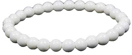 MJDCB Bracelet Coquillages Blanc Naturelle 6mm Perle Pierre de Protection Puissante