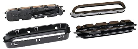 HZYCKJ Front Kühlergrille für BMW 5 Series E39 E60 E61 M5 Seitliche Kotflügel Lüftungsschlitze Kühlergrill Dekora Schwarzglänzend