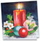 Ideen mit Herz Diamond-Painting-Grußkarte | 16 cm x 16 cm | 370 g/m² | Inkl. Umschlag & Werkzeug (Kerze & Weihnachtskugeln 3)