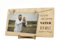 CONTRAXT Geschenke Fotorahmen für Vater Vatertag. Details Ideen für Papa Vati Bilderrahmen mit Klammern und Leine Fotoleine polaroid bilder rahmen fotorahmen holz (Vati DE)