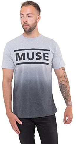 MUSE T Shirt Band Logo Nue offiziell Unisex Dip Dye Weiß M