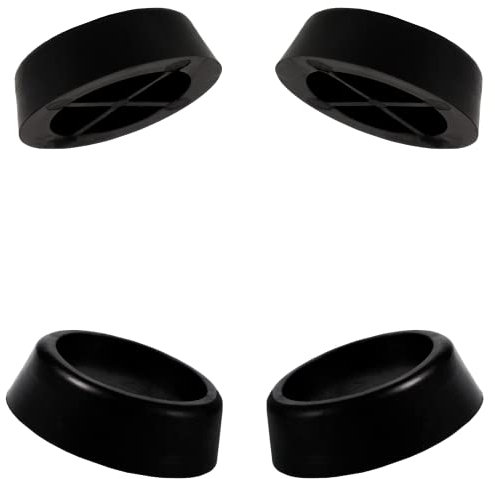 Interpit® Vibrationsdämpfer + Schwingungsdämpfer für Waschmaschine & Trockner, Antivibrationsfüße 4 Stück in schwarz - Rutschfeste Gummi Unterlegscheiben für Bodenschutz + Lärmschutz, Anti Vibration