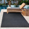 the carpet Toulouse - In- und Outdoor Teppich für Wohnzimmer und Küche - Pflegeleicht, Wasserabweisend, Robust und Strapazierfähig, Anthrazit, 80 x 200 cm