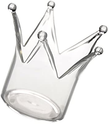 NUOBESTY Kerzenständer Aus Glas Mit Kronenmotiv Tischdeko Für Esszimmer Romantischer Halter Für Lichter Vintage Kerzenhalter-Ornament Für Zuhause