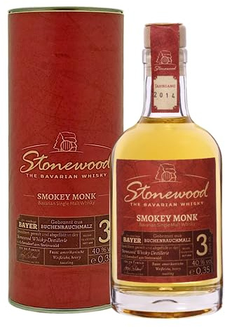 Stonewood Smokey Monk | Bavarian Single Malt Whisky | 0,35l. Flasche in Tube