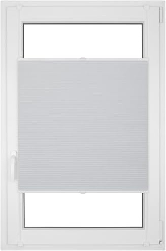 RENA Wabenplissee Thermo Plissee ohne Bohren Verdunklungsplissee Blickdicht Fenster Balkonfenster Balkontür Verdunkelung Sonnenschutz Innen Sichtschutz Hitzeschutz Weiß 80x100 cm