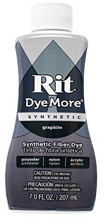 Rit DyeMore - Tinte de fibra líquida sintética de 7 onzas para ropa, decoración y manualidades, grafito (paquete de 1)