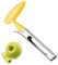 Apple Corer, Apple Corer Remover with ABS Handle and Serrated Stainless Steel Blade, Easy-to-Use Apple Core Remover for Pears, Bell Peppers, Fujis, and Crispy Fruits - Yellow