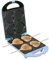 Bestron Gaufrier pour gaufres classiques en forme de cœur, Gaufrier avec revêtement anti-adhésif pour gaufres en forme de cœur piquées sur bâtonnet, Design rétro, 700 Watts, Couleur: Bleu