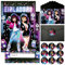 Hpbaggy Einladungskarten Kindergeburtstag,12 Einladung Kindergeburtstag Hip Hop Mädchen +12 Umschläge,10.5x15 cm Einladungskarten Geburtstag,mit eon Lila Blau Rosa Musik Party