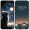 WUACYEAMING für LG K50/Q60 Hülle,Mode Schutzhülle Schwarz Handyhülle mit Aesthetic Muster Weich Silikon Dünn TPU Stoßfeste Kratzfest Schutzhülle Cover-Der Mond und die Katze