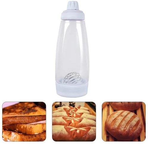 UQMIQURA Distributeur de pâte à crêpes - 1000 ml - Distributeur de pâte avec graduation et boule de mélange - Distributeur manuel pour crêpes, pancakes, gaufres, crêpes, etc