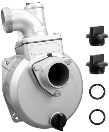 AUGREX 2 inch Water Pump Body Housing Aluminum with 4 Plug Fit for Red Lion 2 Gasoline Engine Water Pump, Compatible with Model 6RLAG-2LST PP0100363 GNP20C 66520 100113 CUT035, NOT for 4 Bolts